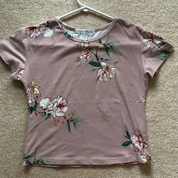 🌸Cropped soft floral patterned top: - Picture 5 of 6